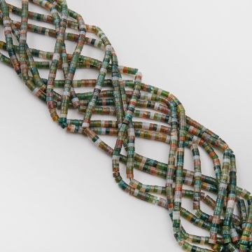 Agat indyjski krążek płaski 4x2,5mm