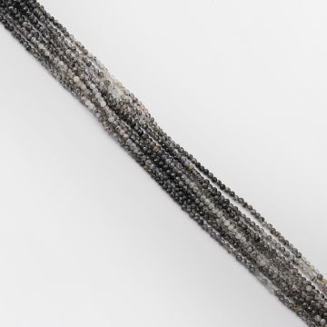 Kryształ górski z rutylem kulka fasetowana cieniowana 3mm