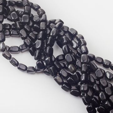 Czarny agat bryłka prostokątna 12x8mm