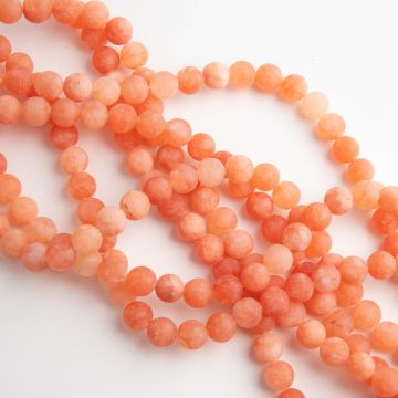 Agat brzoskwiniowy kulka matowa 8,5mm