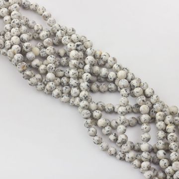 Agat biały kulka matowa 7,5mm