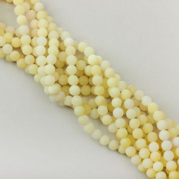 Agat żółty kulka gładka matowa 8mm
