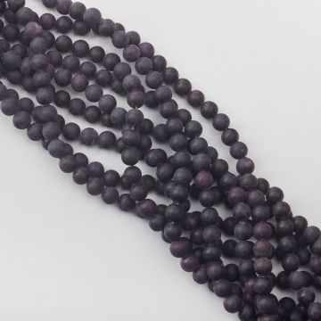 Agat czarny kulka matowa gładka 8,5mm