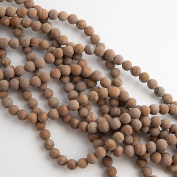 Agat drzewny kulka matowa 6,5mm