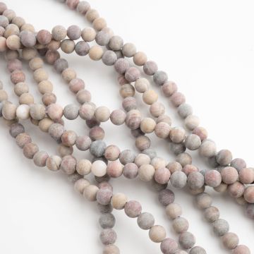 Agat szary kulka matowa 6,5mm