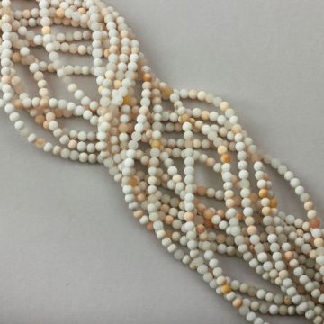 Agat biały kulka matowa 4mm