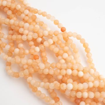 Agat pudrowy kulka gładka matowa 4,5mm