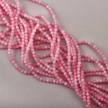 Agat różowy kulka matowa 4,5mm