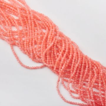 Agat łososiowy kulka fasetowana 3,5mm