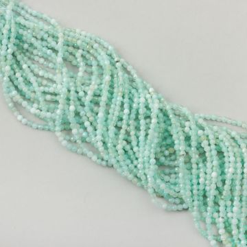 Agat seledynowy kulka fasetowana 3mm