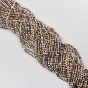 Agat ziemny kulka fasetowana 3mm