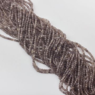 Agat szary kulka fasetowana 3mm