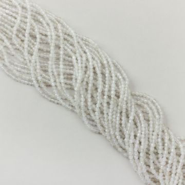 Agat biały kulka fasetowana 3,5mm