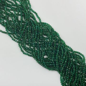 Agat butelkowy kulka fasetowana 3mm