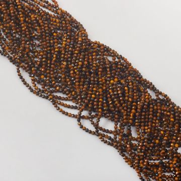 Tygrysie oko kulka fasetowana 3mm