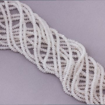 Biały jadeit oponka gładka 4,5x2,5mm