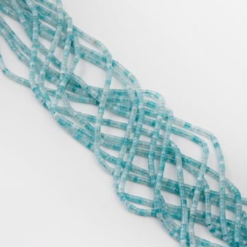 Jadeit błękitny krążek gładki 2x4mm