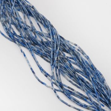 Niebieski awenturyn słupek gładki 2x4,5mm