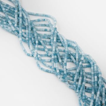 Agat niebieski krążek gładki 4x4mm