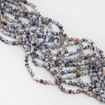 Agat kulka fasetowana zimowy 6mm