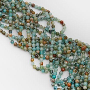 Agat kulka fasetowana zielony 6mm