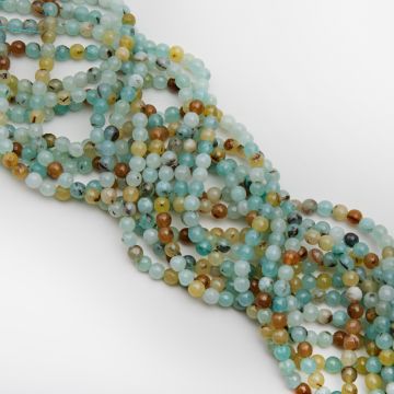 Agat kulka fasetowana turkusowy 6mm