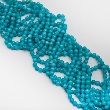 Jadeit kulka fasetowana morski 6mm