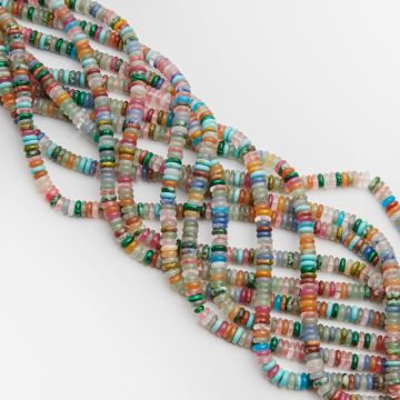 Mix kamieni krążek gładki 6,5x2mm