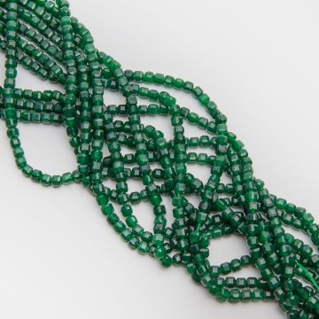 Agat zielony kostka fasetowana 5mm