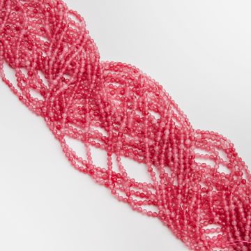 Jadeit malinowy kulka fasetowana 3,5mm