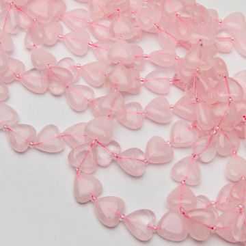 Kryształ górski różowy serce gładkie 14,5mm