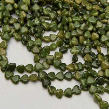 Jadeit zielony serce gładkie 10,5mm