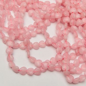 Kryształ górski różowy serce gładkie 10,5mm