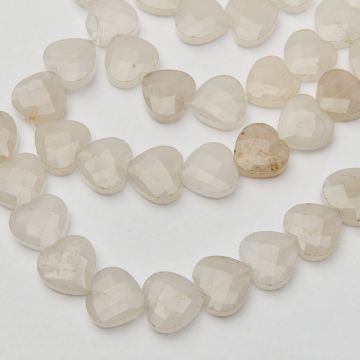 Kryształ górski serce fasetowane 15mm