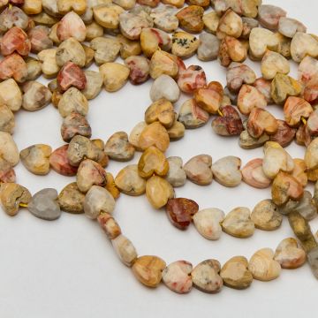 Agat serce fasetowane 8mm