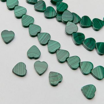 Malachit naturalny serce gładkie AAA 12mm