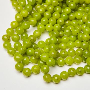 Jadeit kulka fasetowana zielona 12mm