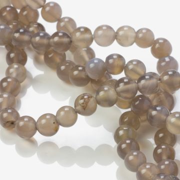 Agat kulki szare 8mm