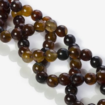 Agat szary kulka fasetowana 4mm