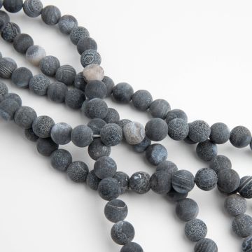 Agat kwasowany kulka szara 10mm