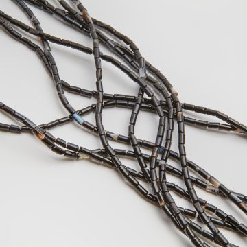Czarny agat walec gładki 3x6mm