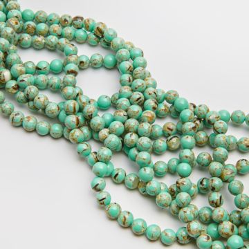 Howlit turkusowy kulka gładka 8,5mm
