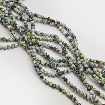 Agat zielony kulka gładka 6,5mm