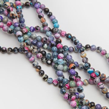 Agat mix kolorów kulka gładka 8mm