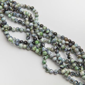 Agat zielony kulka gładka 8mm