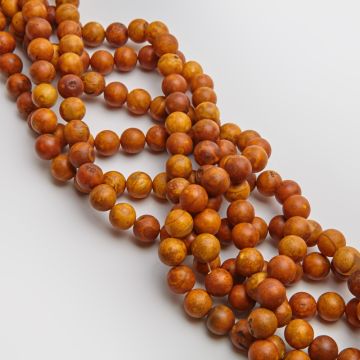 Agat trawiony kulka gładka brązowa 10mm