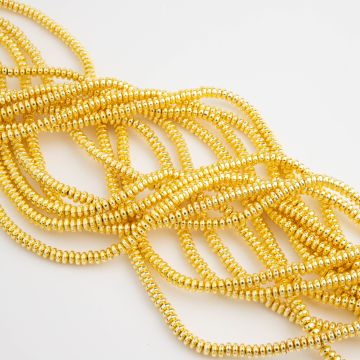 Hematyt platerowany dysk light gold 4x2mm