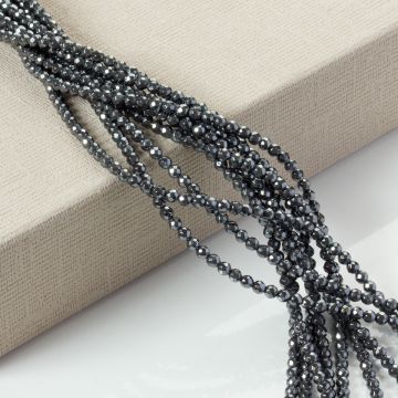 Hematyt platerowany kulka fasetowana natural 3,5mm