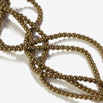 Hematyt platerowany kulka gładka bronze 4mm