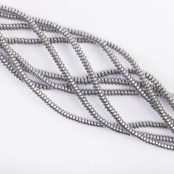 Hematyt platerowany dysk silver 2x4,5mm